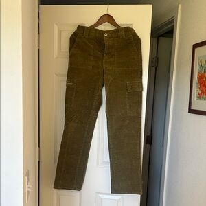 Forever 21 Olive Green Corduroy Cargo Pants